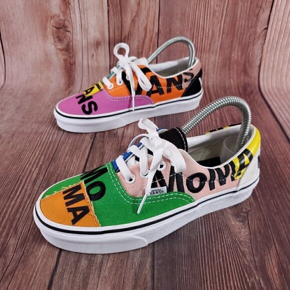 Vans MoMA Womens 6.5 Mens 5 Museum Of Modern Art Embroidered Shoes Sneakers - Picture 1 of 14